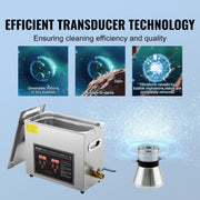 Ultrasonic Cleaner with Digital Timer & Heater, Professional Ultra Sonic Jewelry Cleaner, Stainless Steel V952-SXCSBQXJ6L00KPIORV3