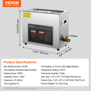 Ultrasonic Cleaner with Digital Timer & Heater, Professional Ultra Sonic Jewelry Cleaner, Stainless Steel V952-SXCSBQXJ6L00KPIORV3