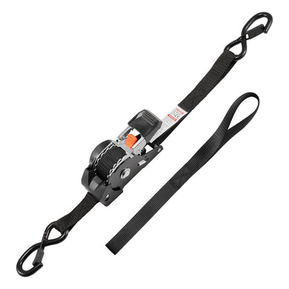 Retractable Ratchet Straps, 25.4 mm x 3 m, Tie Down Straps with S Hooks, 544 kg Break Strength, 4 Soft Loops, V952-SXGJLD1INCH1LTOCP001V0