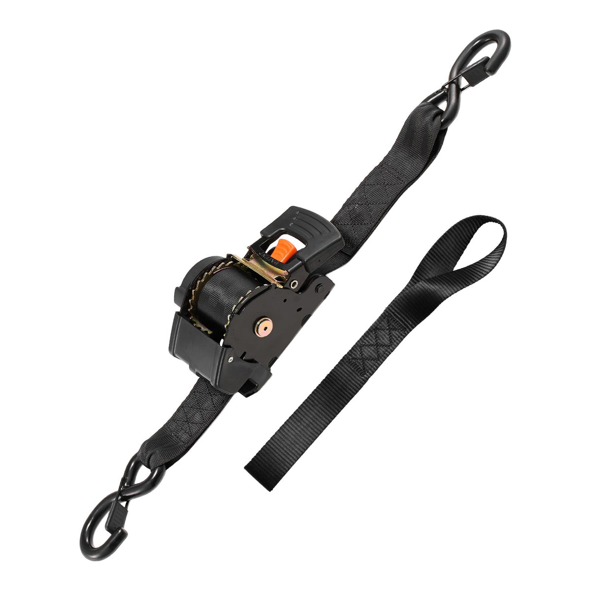 Retractable Ratchet Straps, 50.8 mm x 3 m, Tie Down Straps with S Hooks, 1375 kg Break Strength, 2 Soft V952-SXGJLD2INCH11IDZ4001V0