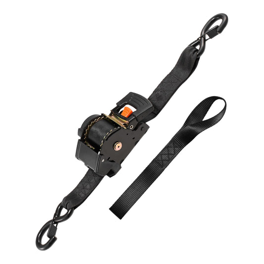 Retractable Ratchet Straps, 50.8 mm x 3 m, Tie Down Straps with S Hooks, 1375 kg Break Strength, 2 Soft V952-SXGJLD2INCH11IDZ4001V0