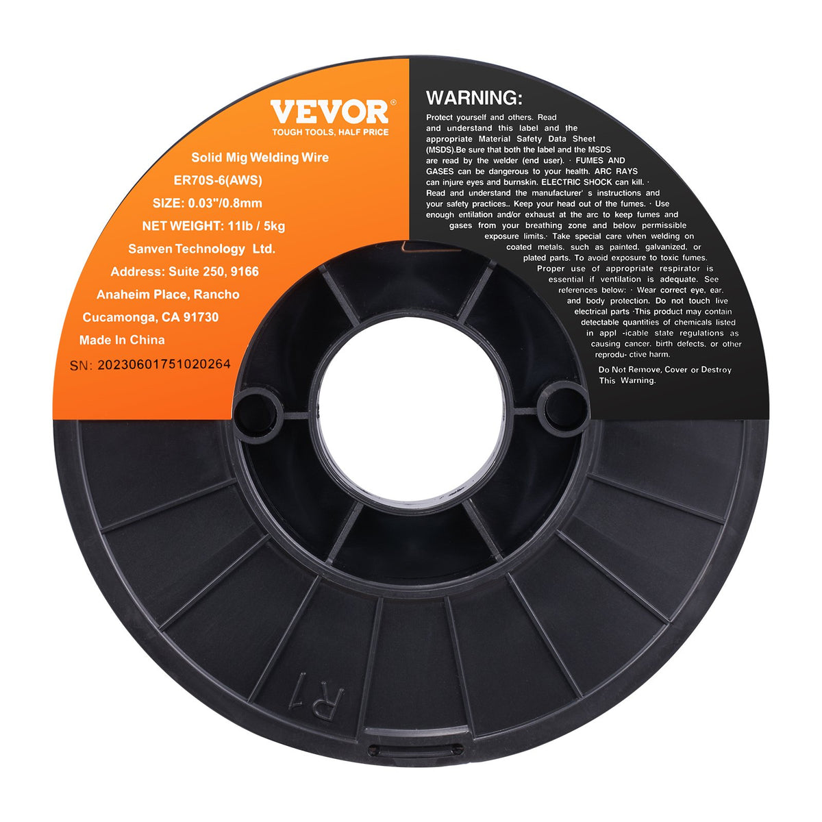 Solid MIG Welding Wire, ER70S-6 0.030-inch 11LBS with Low Splatter and High Levels of Deoxidizers for All V952-SXHSJMIGER70SL7MJV0