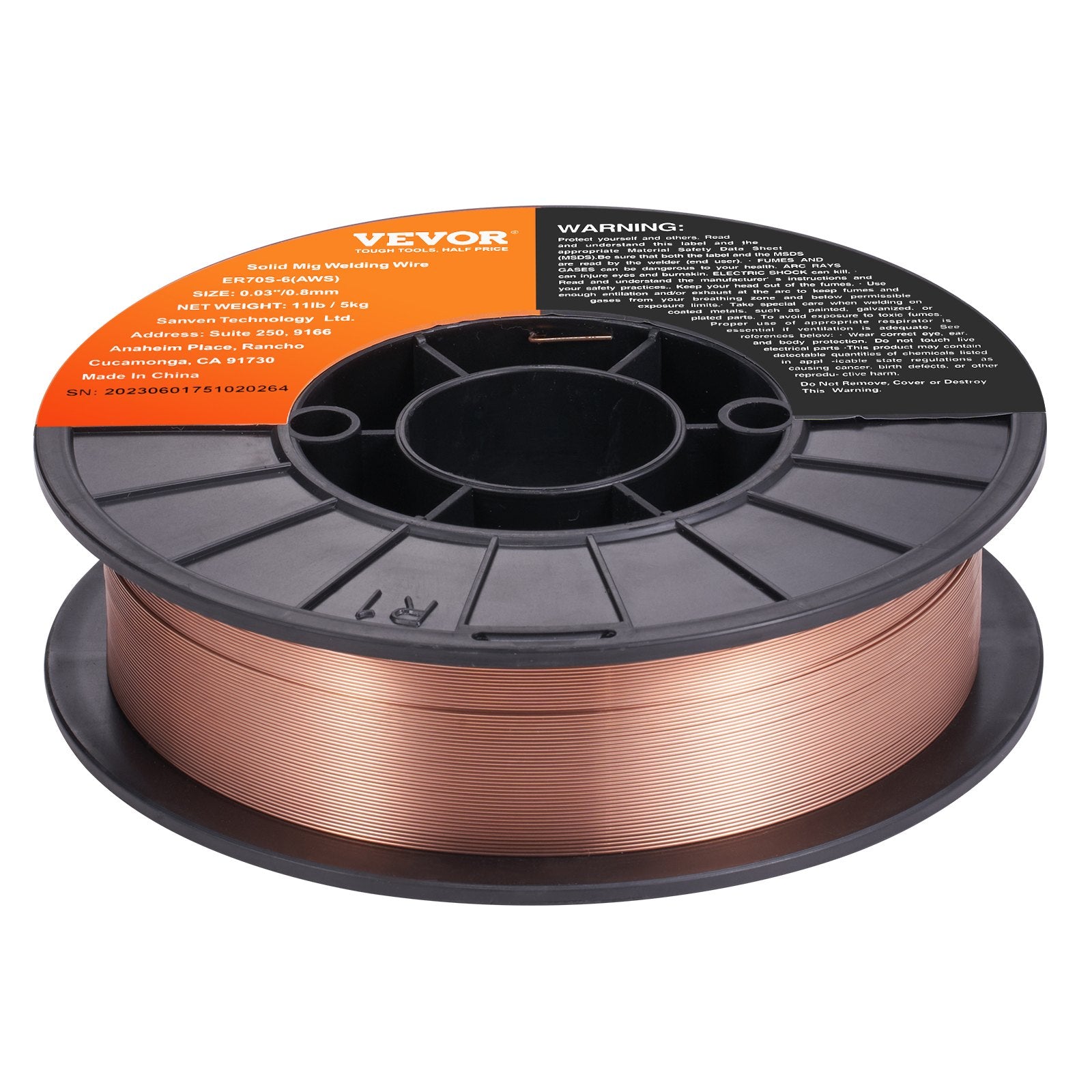Solid MIG Welding Wire, ER70S-6 0.030-inch 11LBS with Low Splatter and High Levels of Deoxidizers for All V952-SXHSJMIGER70SL7MJV0