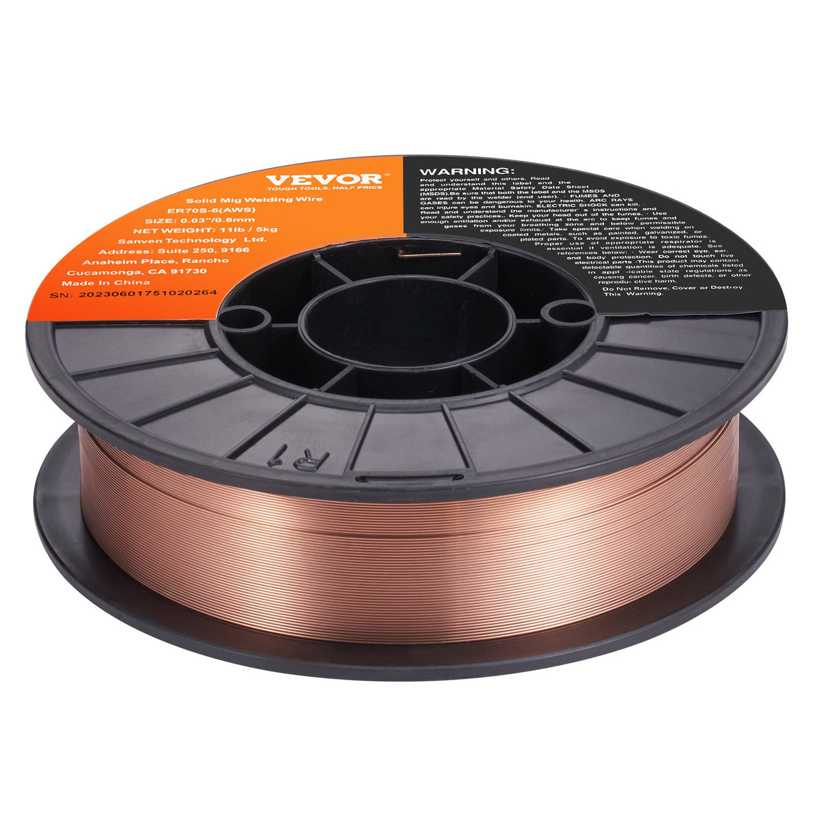 Solid MIG Welding Wire, ER70S-6 0.030-inch 11LBS with Low Splatter and High Levels of Deoxidizers for All V952-SXHSJMIGER70SL7MJV0