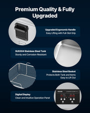 15L Ultrasonic Cleaner, Professional Ultrasonic Cleaner Machine with Cleaning Basket & Digital Display, 240W V952-SXJJKCSBQXJ1D0UAJ001V3