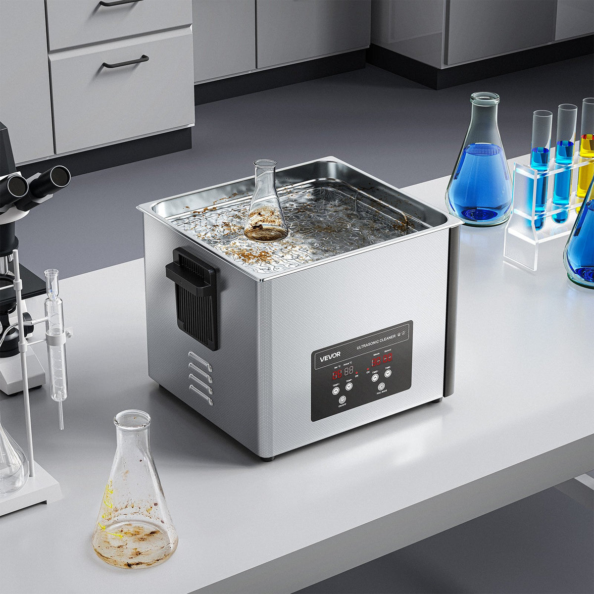15L Ultrasonic Cleaner, Professional Ultrasonic Cleaner Machine with Cleaning Basket & Digital Display, 240W V952-SXJJKCSBQXJ1D0UAJ001V3