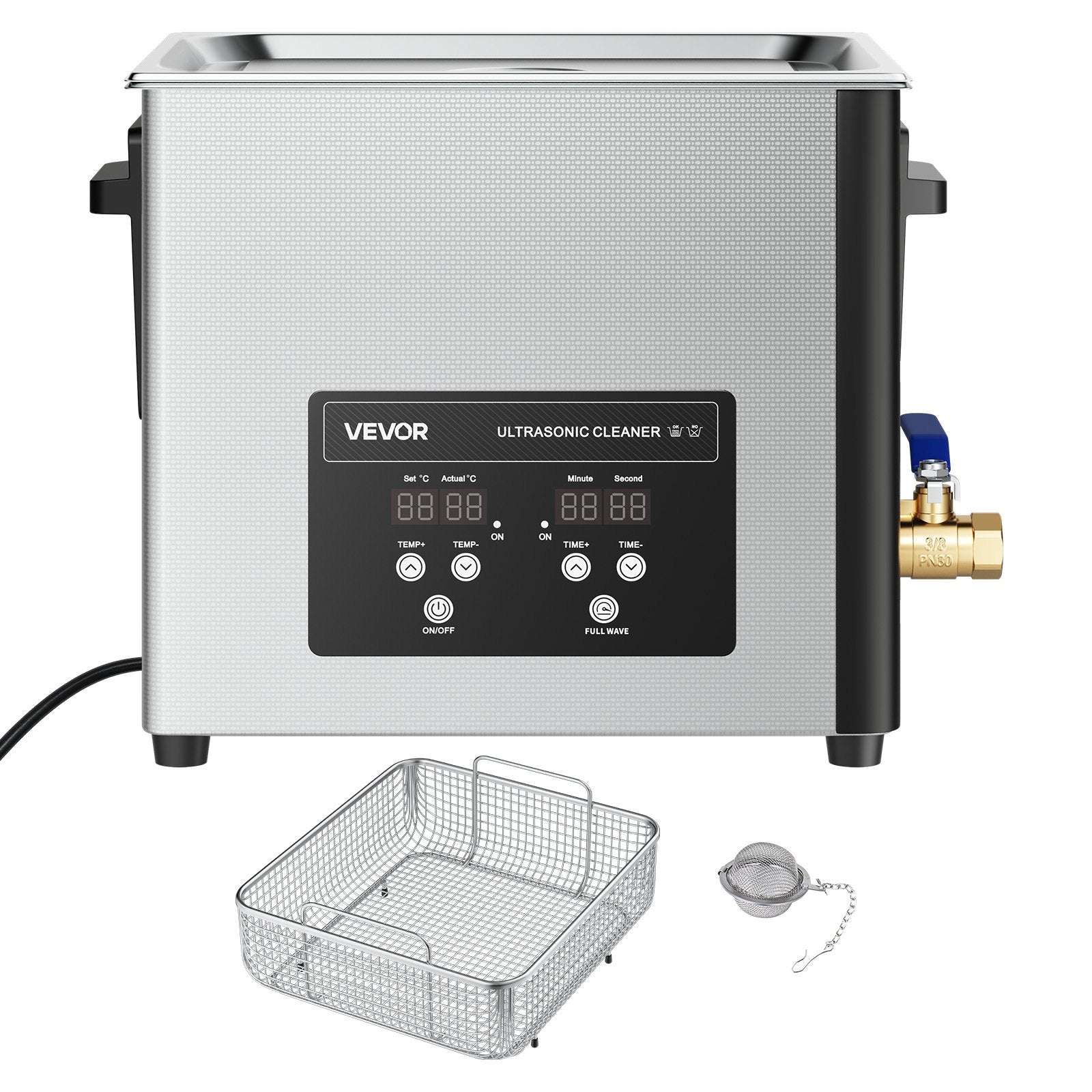 15L Ultrasonic Cleaner, Professional Ultrasonic Cleaner Machine with Cleaning Basket & Digital Display, 240W V952-SXJJKCSBQXJ1D0UAJ001V3
