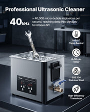 10L Ultrasonic Cleaner, Professional Ultrasonic Cleaner Machine with Cleaning Basket & Digital Display, 180W V952-SXJJKCSBQXJ1SKJLQ001V3