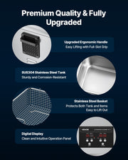 10L Ultrasonic Cleaner, Professional Ultrasonic Cleaner Machine with Cleaning Basket & Digital Display, 180W V952-SXJJKCSBQXJ1SKJLQ001V3