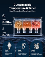 30L Ultrasonic Cleaner, Professional Ultrasonic Cleaner Machine with Cleaning Basket & Digital Display, 480W V952-SXJJKCSBQXJ38E4T5001V3