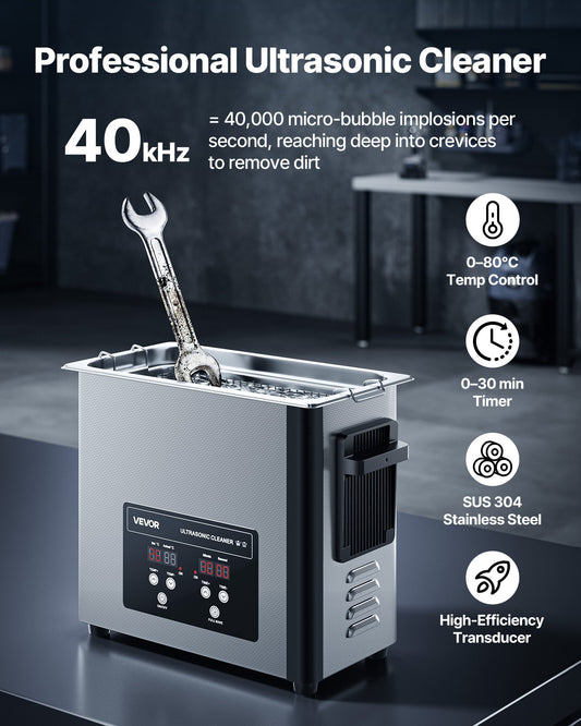 6L Ultrasonic Cleaner, Professional Ultrasonic Cleaner Machine with Cleaning Basket & Digital Display, 120W V952-SXJJKCSBQXJ6G06TW001V3