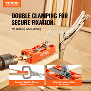 Pocket Hole Jig, 56 Pcs Mini Jig Pocket Hole System with C-clamp, Step Drill, Wrench, Drill Stop Ring, Square V952-SXKKJPJJQMINIQHP4V0