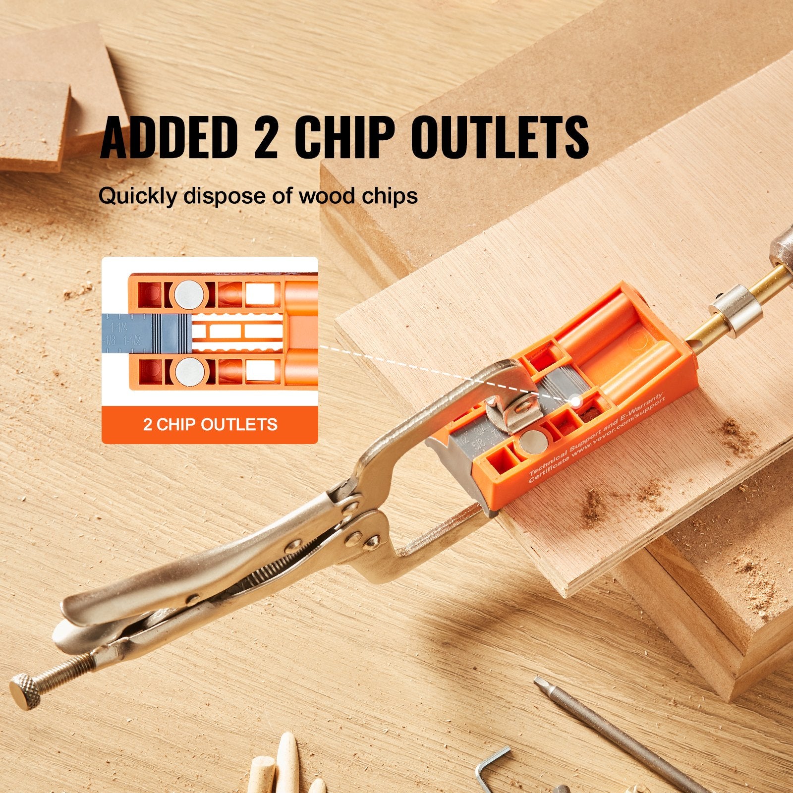 Pocket Hole Jig, 56 Pcs Mini Jig Pocket Hole System with C-clamp, Step Drill, Wrench, Drill Stop Ring, Square V952-SXKKJPJJQMINIQHP4V0