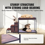 Pet Bunk Bed Dog/Cat Window Perch with Stairs Storage Medium Size V952-SXPSCWSCCJSHNVDLLV0