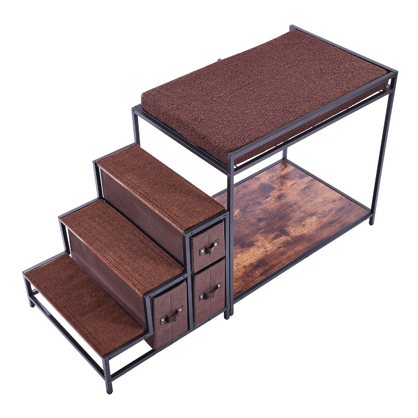Pet Bunk Bed Dog/Cat Window Perch with Stairs Storage Medium Size V952-SXPSCWSCCJSHNVDLLV0