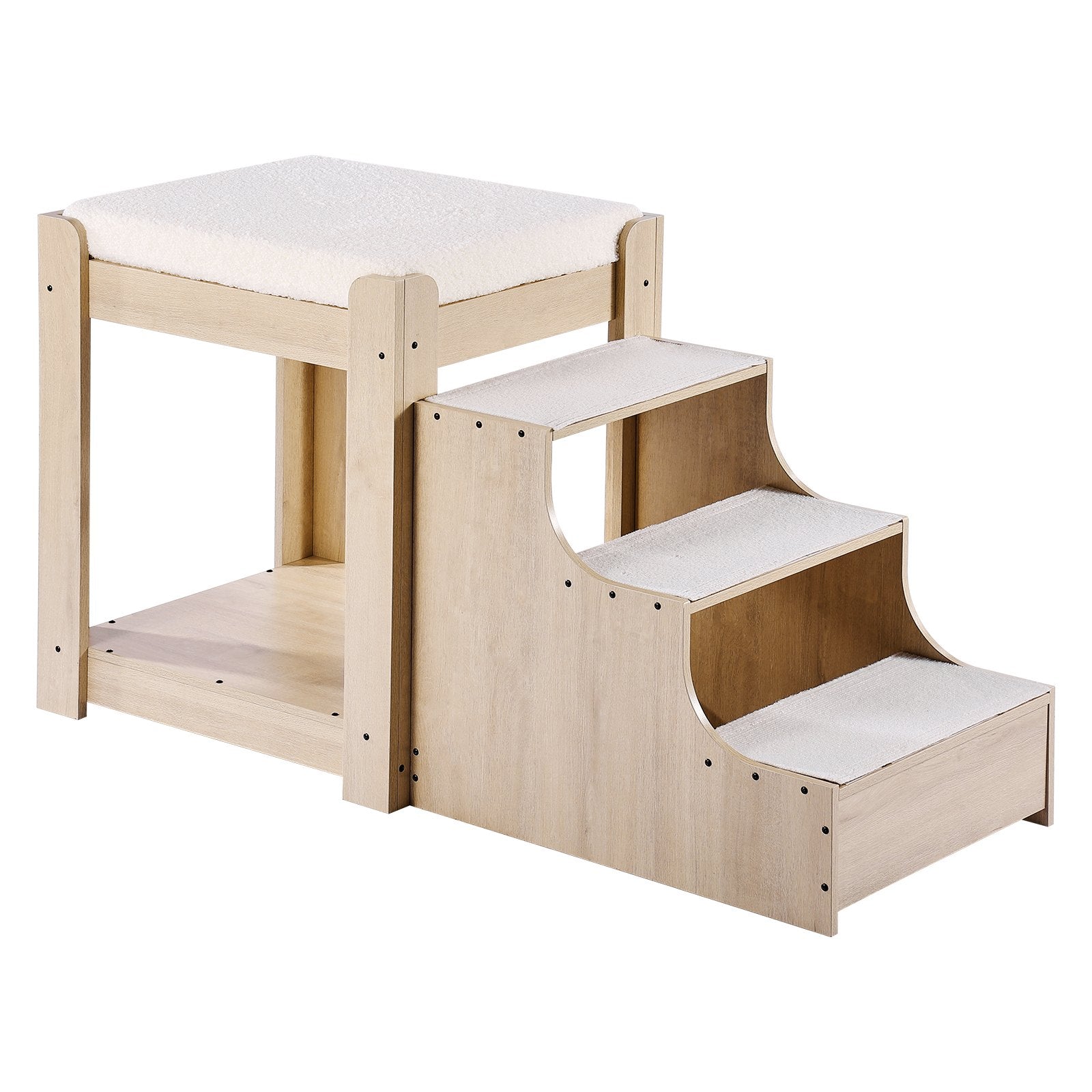 Pet Bunk Bed with Stairs Dog/Cat Window Perch for Bedside Indoor Use V952-SXPSCWSCCMSXZWKQXV0