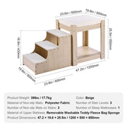 Pet Bunk Bed with Stairs Dog/Cat Window Perch for Bedside Indoor Use V952-SXPSCWSCCMSXZWKQXV0