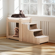 Pet Bunk Bed with Stairs Dog/Cat Window Perch for Bedside Indoor Use V952-SXPSCWSCCMSXZWKQXV0