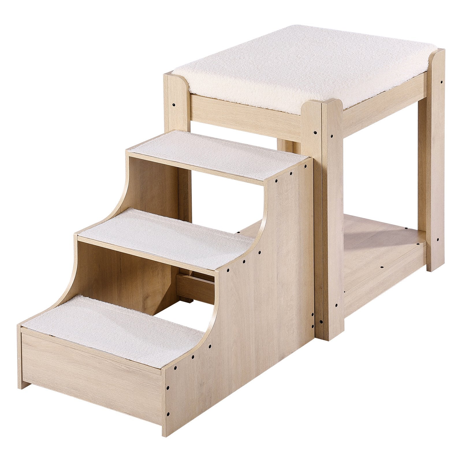 Pet Bunk Bed with Stairs Dog/Cat Window Perch for Bedside Indoor Use V952-SXPSCWSCCMSXZWKQXV0