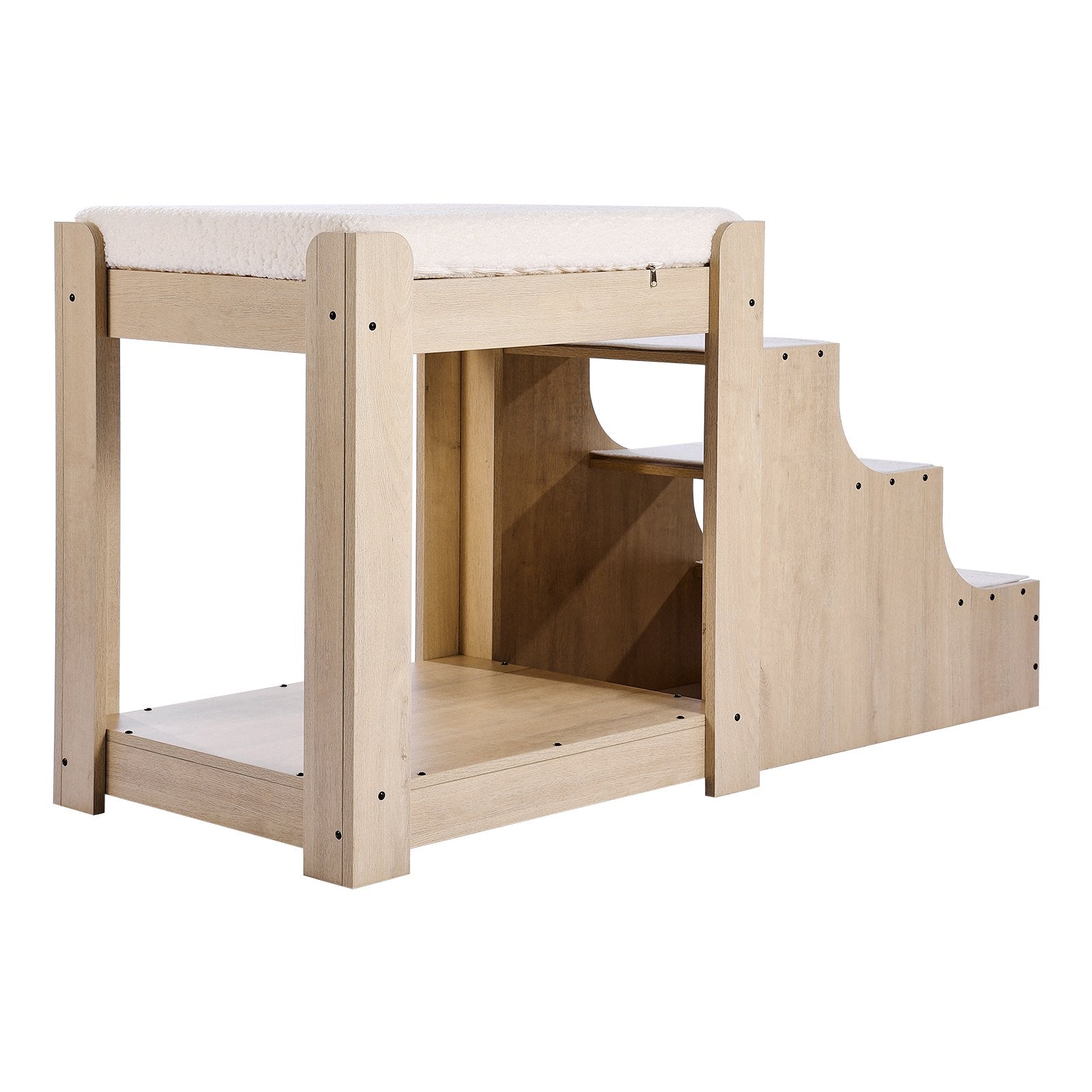 Pet Bunk Bed with Stairs Dog/Cat Window Perch for Bedside Indoor Use V952-SXPSCWSCCMSXZWKQXV0