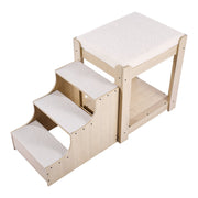 Pet Bunk Bed with Stairs Dog/Cat Window Perch for Bedside Indoor Use V952-SXPSCWSCCMSXZWKQXV0