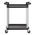 Utility Cart, 300 lbs Load Capacity, 2-tier Utility Plastic Cart with 360 degrees Swivel Wheels (2 with V952-SXSYTCZHHS2CIXC11V0