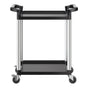 Utility Cart, 300 lbs Load Capacity, 2-tier Utility Plastic Cart with 360 degrees Swivel Wheels (2 with V952-SXSYTCZHHS2CIXC11V0