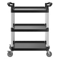 Utility Cart, 300 lbs Load Capacity, 3-tier Utility Plastic Cart with 360 degrees Swivel Wheels (2 with V952-SXSYTCZHHS3C7ALPWV0