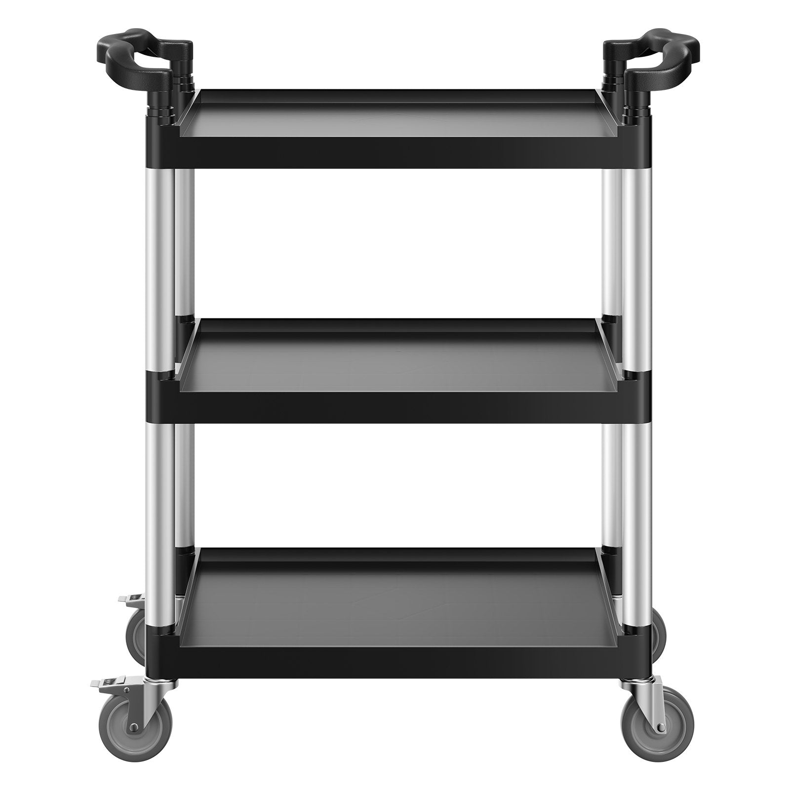 Utility Cart, 300 lbs Load Capacity, 3-tier Utility Plastic Cart with 360 degrees Swivel Wheels (2 with V952-SXSYTCZHHS3C7ALPWV0