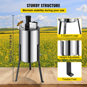 3/6 Frame Electric Honey Extractor Beekeeping Stainless Steel W/ 3 Legs V952-SXXDDYMJ000000001V3