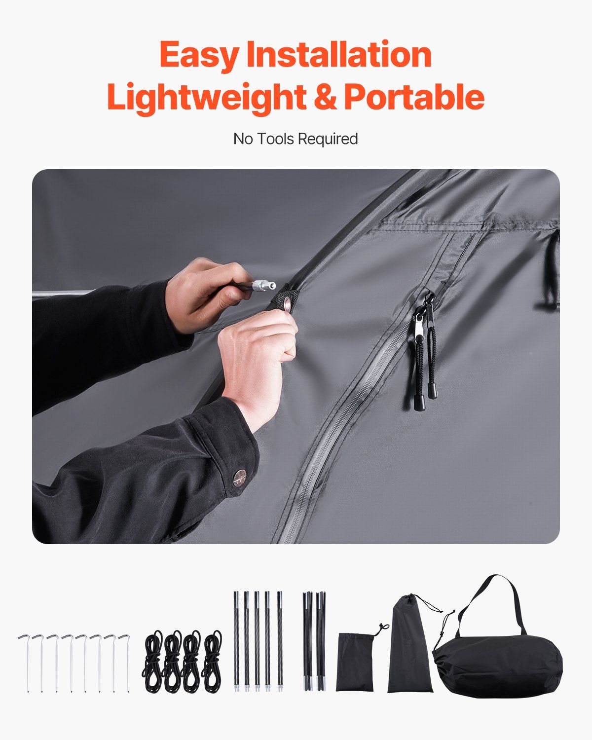Bike Storage Tent, 1 to 2 Bikes, Outdoor Spacious Bike Storage Tent with Ventilated Window, Waterproof V952-SXZXCP566626RM5G2V0