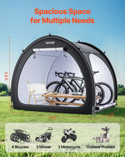 Bike Storage Tent, 4 to 5 Bikes, Outdoor Spacious Bike Storage Tent with Ventilated Window, Waterproof V952-SXZXCP5675FTAJLWBV0