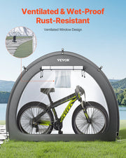 Bike Storage Tent, 4 to 5 Bikes, Outdoor Spacious Bike Storage Tent with Ventilated Window, Waterproof V952-SXZXCP5675FTAJLWBV0