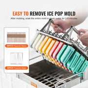 Commercial Popsicle Moulds, 40PCS Round-Head Ice Pop Moulds with Double Slot, Stainless Steel Ice Lolly V952-SYBBMJZFX400HM5XAV0