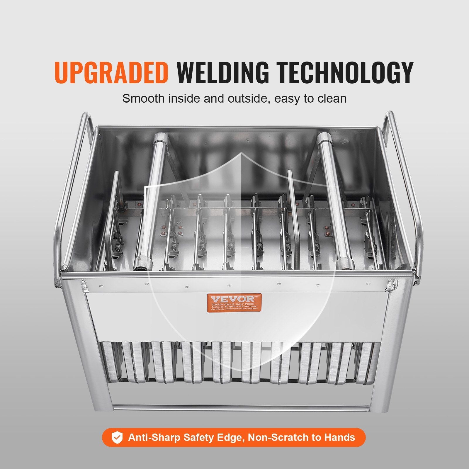 Commercial Popsicle Moulds, 40PCS Round-Head Ice Pop Moulds with Double Slot, Stainless Steel Ice Lolly V952-SYBBMJZFX400HM5XAV0