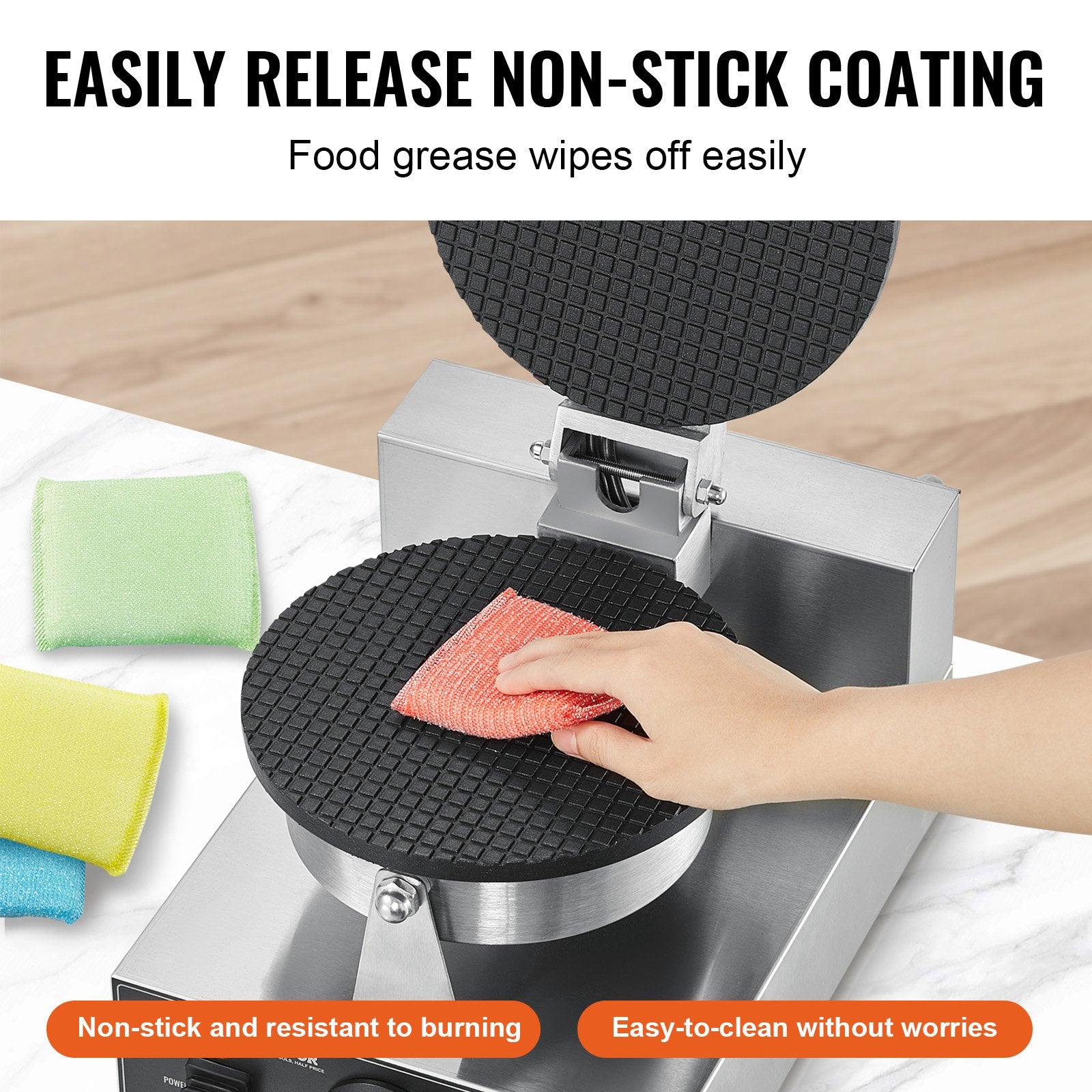 Electric Ice Cream Cone Maker, Commercial 1230W Waffle Cone Machine, Non-Stick Stainless Steel Egg Roll Mold, V952-SYBJLTTHFBJDEUE83V3