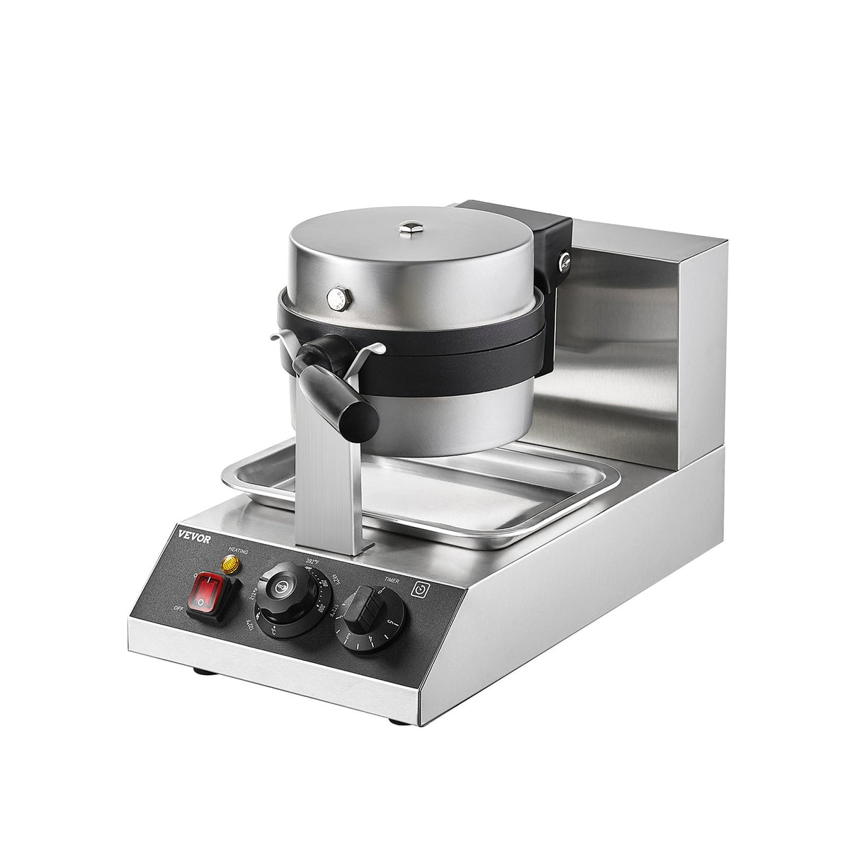 Commercial Waffle Maker, 1300W Round Waffle Baker Machine, Non-Stick Stainless Steel Belgian Waffle Iron, V952-SYBLSHFBJDP1II7A0V3