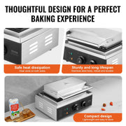 Commercial Waffle Maker, 10PCS Rectangle Waffle Baker Machine, 1550W Non-Stick Stainless Steel Belgian Waffle V952-SYBLSHFBJDP1VHULYV3