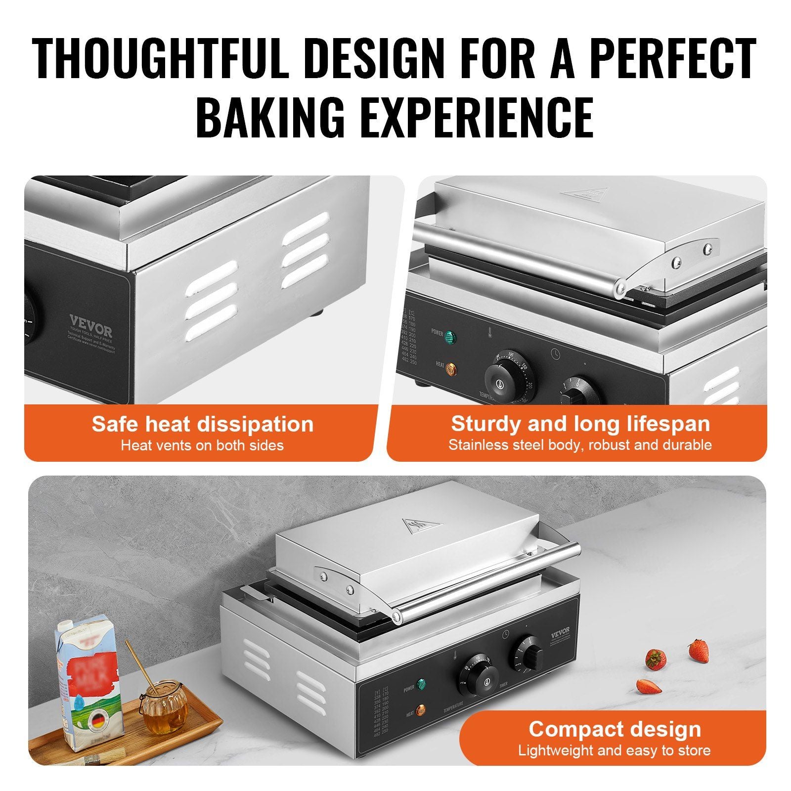 Commercial Waffle Maker, 10PCS Rectangle Waffle Baker Machine, 1550W Non-Stick Stainless Steel Belgian Waffle V952-SYBLSHFBJDP1VHULYV3