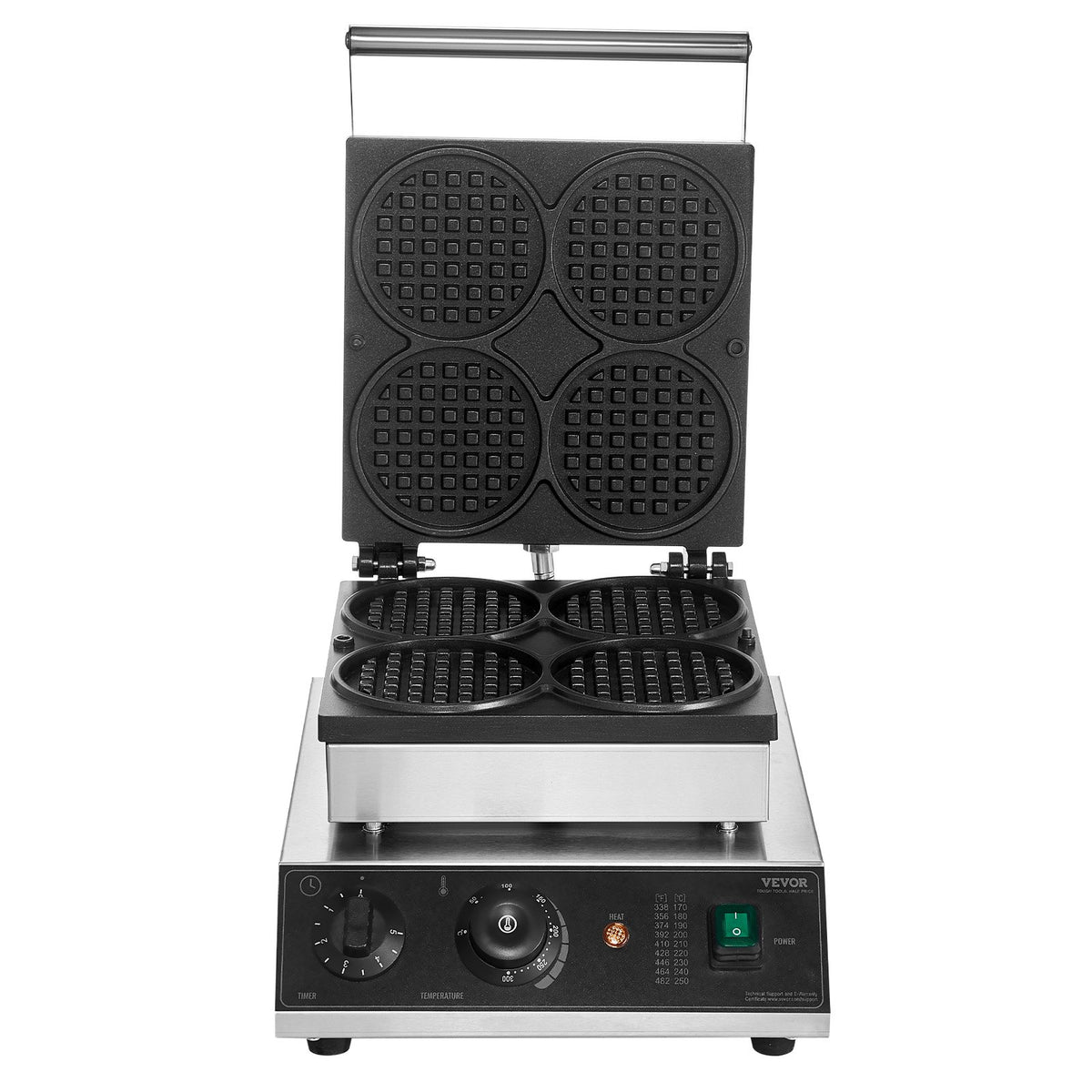 Commercial Waffle Maker, 4PCS Round Waffle Baker Machine,1750W Non-Stick Stainless Steel Belgian Waffle Iron V952-SYBLSHFBJDPF0EHRRV3