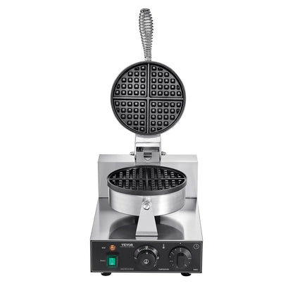 Commercial Waffle Maker, 1230W Round Waffle Baker Machine, Non-Stick Stainless Steel Belgian Waffle Iron with V952-SYBLSHFBJDPFYJ29AV3