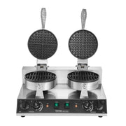 Commercial Waffle Maker, Dual-Head Round Waffle Baker Machine, 2460W Non-Stick Stainless Steel Belgian Waffle V952-SYBLSHFBJZYBC5B6EV3