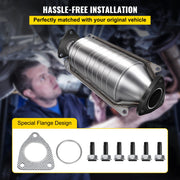 Catalytic Converter Compatible with 1998-2002 Honda Accord 2.3L, Direct-Fit High Flow Series Cat Converter, V952-SYCHQ98-02BTYG001V0