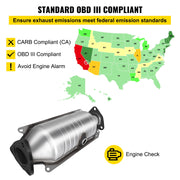 Catalytic Converter Compatible with 1998-2002 Honda Accord 2.3L, Direct-Fit High Flow Series Cat Converter, V952-SYCHQ98-02BTYG001V0