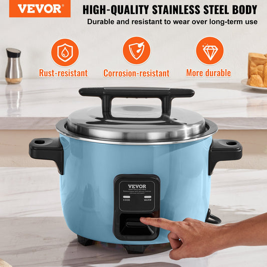 Commercial Rice Cooker, 60-Cup Rice Cooker, 13 Liter Large Rice Cooker and Warmer with Nonstick Inner Pot, V952-SYDFBFGS13LFX9J1RV3