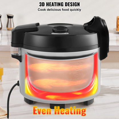 Commercial Rice Cooker 60-Cup Non-Stick Pot 13L 12H Keep Warm Restaurant V952-SYDFBLGS13LLIE3JYV3
