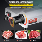 Commercial Meat Slicer, 240W Electric Deli Food Slicer, 10 inch Carbon Steel Blade Electric Food Slicer, V952-SYDRQPJ240W1ZUOPAV3