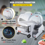 Commercial Meat Slicer, 240W Electric Deli Food Slicer, 10 inch Carbon Steel Blade Electric Food Slicer, V952-SYDRQPJ240W1ZUOPAV3
