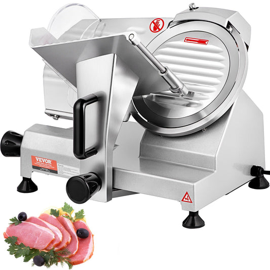 Commercial Meat Slicer, 200W Electric Deli Food Slicer, 350-400RPM Meat Slicer with 8" Carbon Steel Blade, 0 V952-SYDRQPJ240W8WB31UV3