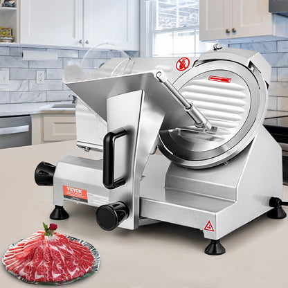 Commercial Meat Slicer, 200W Electric Deli Food Slicer, 350-400RPM Meat Slicer with 8" Carbon Steel Blade, 0 V952-SYDRQPJ240W8WB31UV3